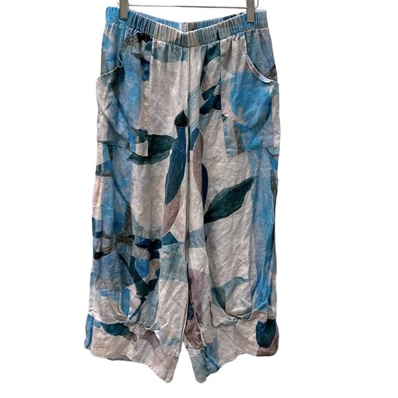 LUUKAA 100% Linen Balloon trousers Size 10 - Picture 1 of 11